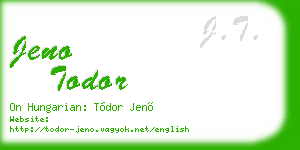 jeno todor business card